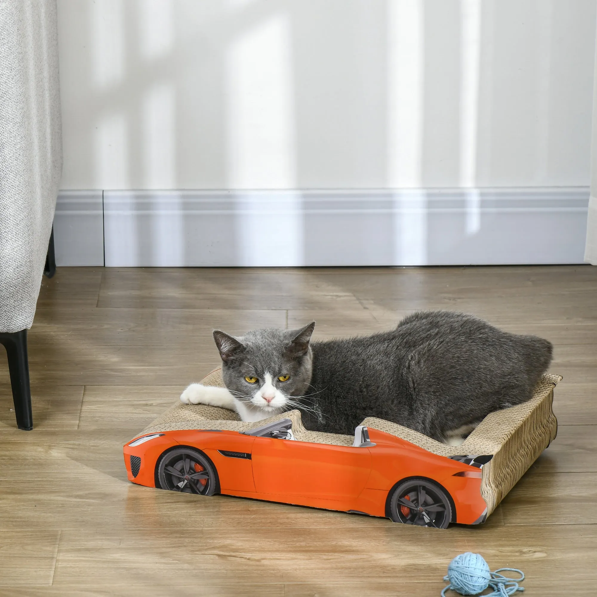 2 in 1 Cat Scratching Board with Catnip Car-shaped