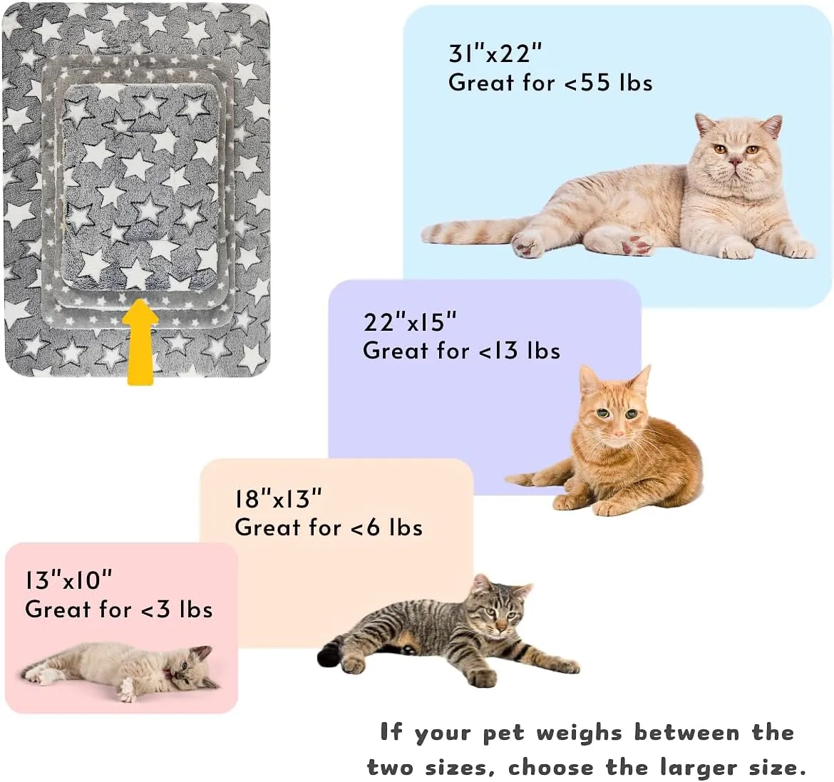 2 Pack Cat Blanket for Indoor Cats Ultra Soft and Warm Calming Cat Bed Fleece Pet Mat for Anxiety and Stress Washable Kitten Blanket