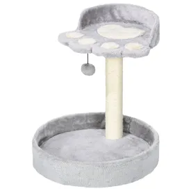 44cm Cat Tower Cat Tree for Indoor Cats with Sisal Cat Scratching Post Toy Ball - Light Grey