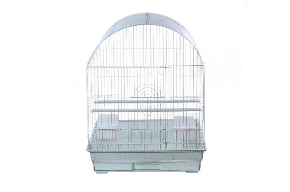 A & E Round Cage White Bird Cage