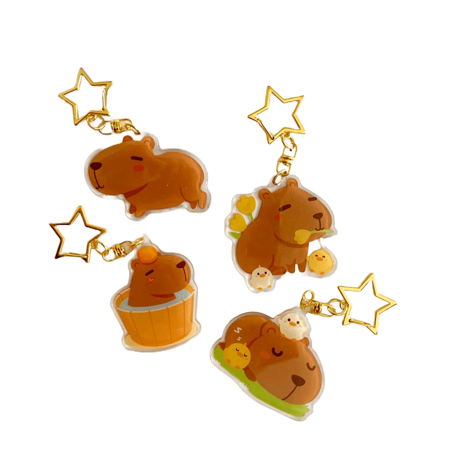 Acrylic Keychain - Capybara Jumping