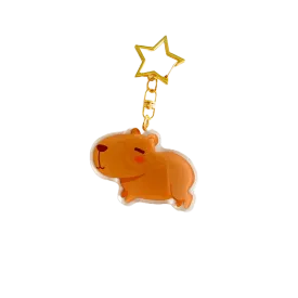 Acrylic Keychain - Capybara Jumping