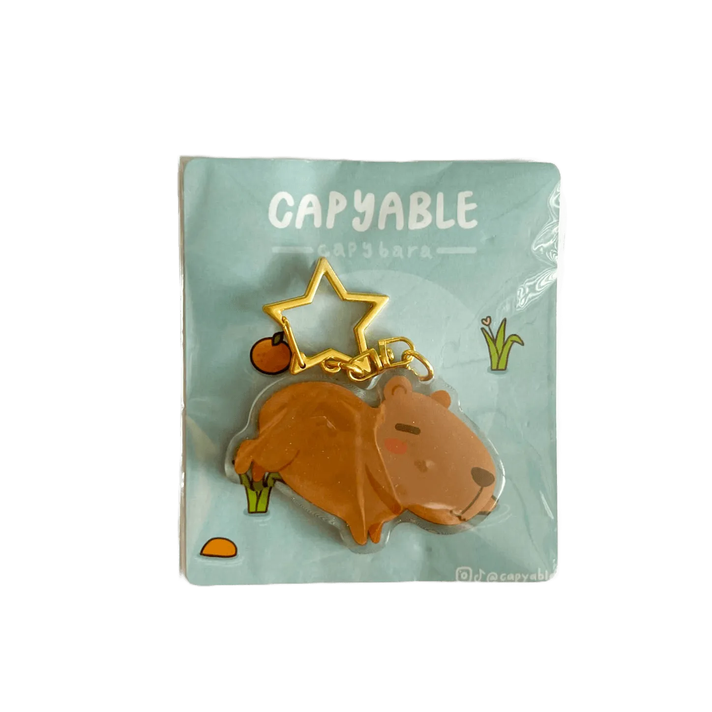 Acrylic Keychain - Capybara Jumping