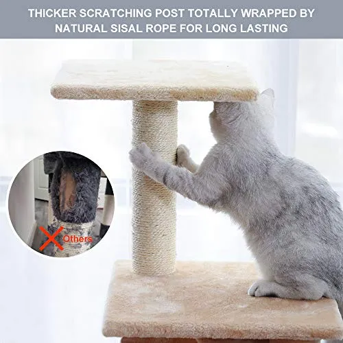 BEAU JARDIN 37 Inch Cat Trees and Towers Cat Condo for Kittens Cat Furniture Towers