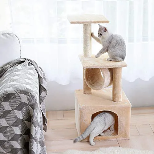 BEAU JARDIN 37 Inch Cat Trees and Towers Cat Condo for Kittens Cat Furniture Towers