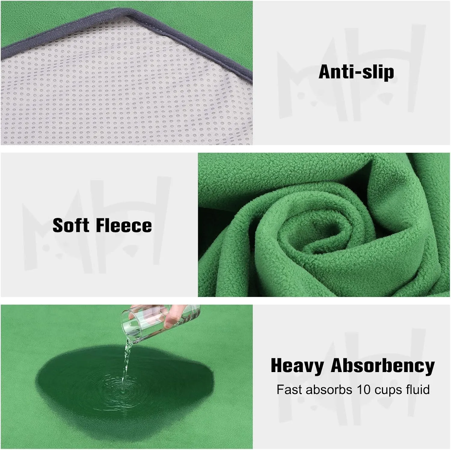 BEAUTYZOO Reusable Pee Pads for Dogs, Washable Super Absorbent Whelping Pads, Waterproof for Small to Extra Large Dogs, Pet Training & Playpen Mat, 72 x 72 Inch