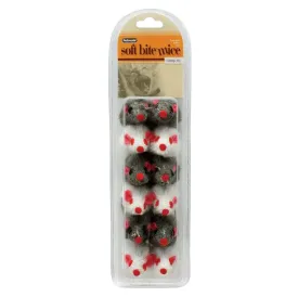 Booda Fur Catnip Mice Cat Toy - Grey and White - Small - 12 Pack