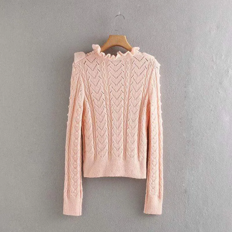 CASCADING O-NECK KNITTED SWEATERS