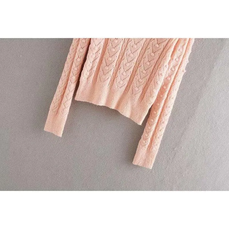 CASCADING O-NECK KNITTED SWEATERS