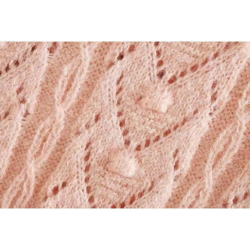 CASCADING O-NECK KNITTED SWEATERS