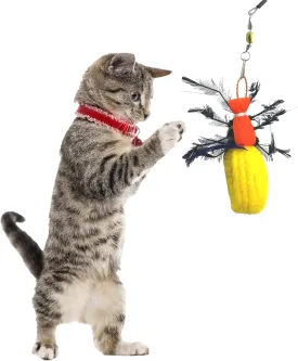 Cat Toy Teaser Wand Refill - Beetle Katfly Teaser Attachment - Yellow