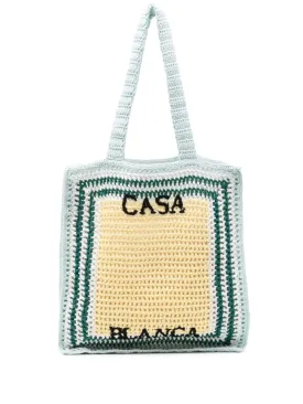 crochet cotton tote bag