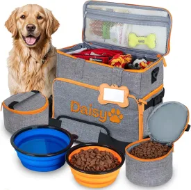Customized Dog Travel Bag - You Name It and We Make It, Your Own Personalized Pet Travel Bag, Make It Special for You and Your Pet. (Light Grey)