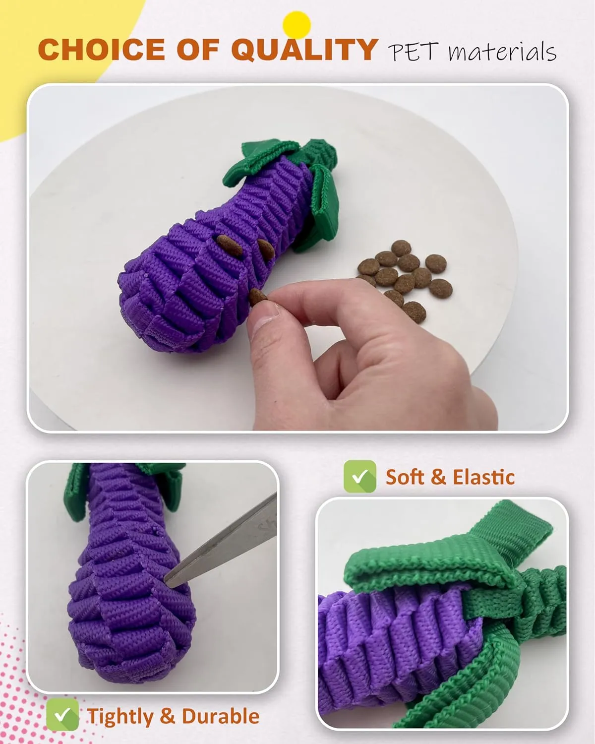 Dog Rope Toy,Tug of War Dog Toy,Puppy Teething Chews,Dog Chew Toys,Dog Toys for Medium/Small Dogs(Eggplant, Medium)