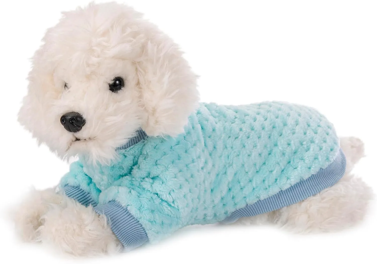 Dog Sweater, 3 Pack Dog Sweaters for Small Medium Dogs or Cat, Warm Soft Flannel Pet Clothes for Dogs Girl or Boy, Dog Shirt Coat Jacket (Large, Grey Navy Sky Blue)