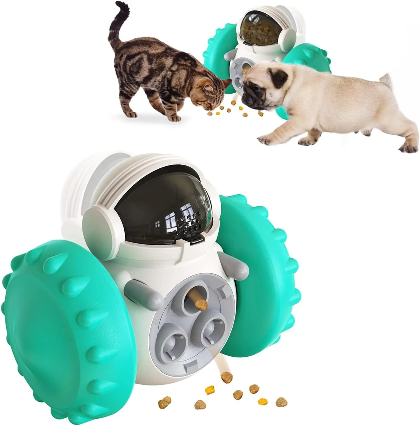 Dog Toy Dispenser - Doggy Treat Dispensing Chase Toys for Mind & Health Improvement - Pet Interactive Food Puzzle Toy for Medium Small Dogs - IQ Training Slow Feeder Toy for Dog & Cats