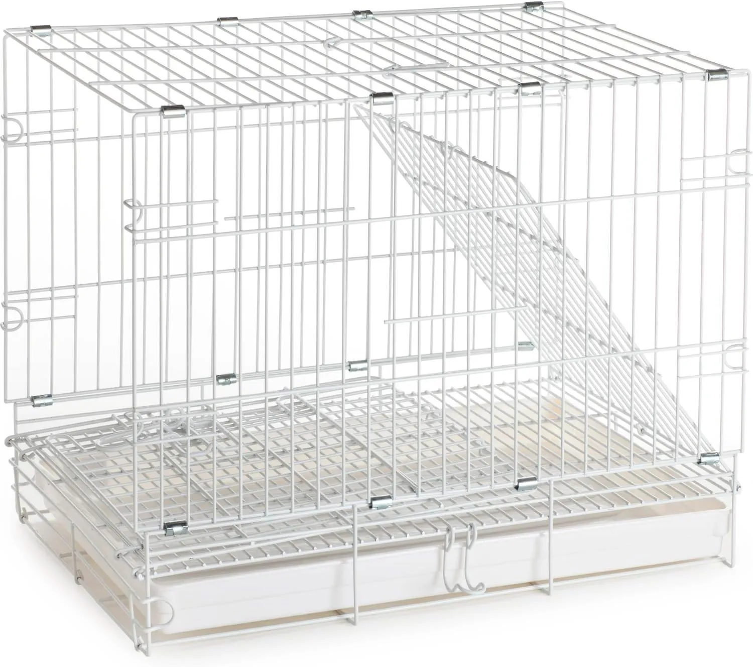 Easy Foldable Travel Vet Bird Parrot Cage Carrier Handle with Stainless Feeder Bowls and Natural Wooden Stand Perch Prevent Beaks Out