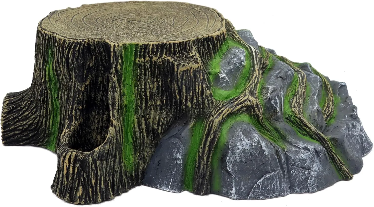 Extra Large Resin Reptile Hideouts Cave Habitat Decor for Reptiles, Amphibians, Fish Tanks and Gecko, Leopard