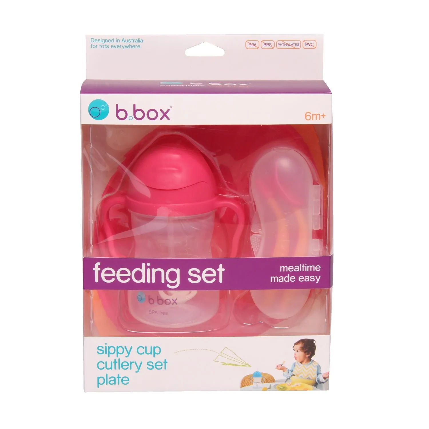 Feeding Set Strawberry Shake Pink
