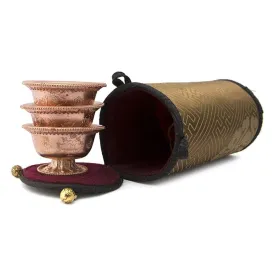 Five Senses Offering Bowl Set in Brocade Travel Case by Akara