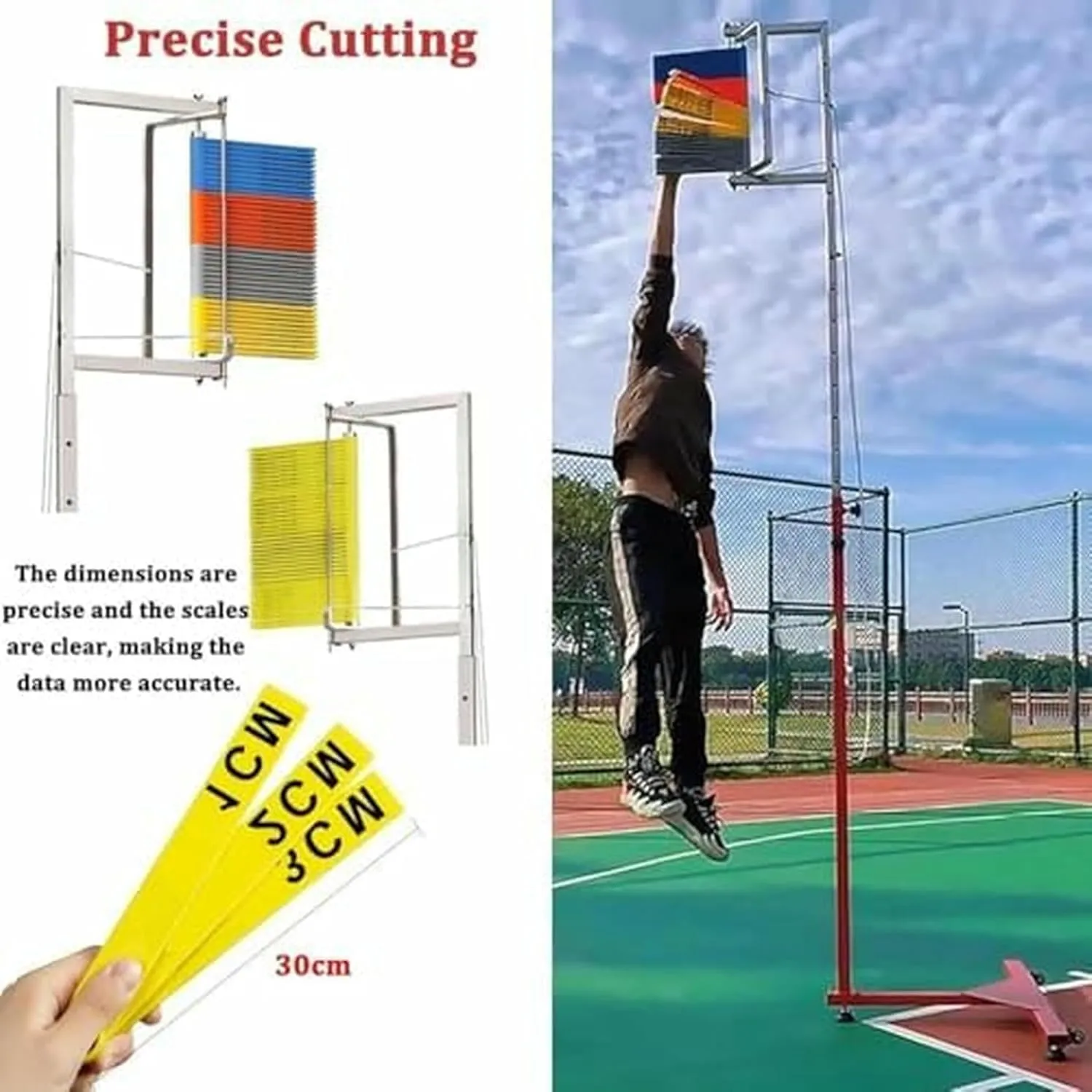 Free-Standing Jump Measurement TesterVertical Jump TesterVertical Jump Measurement Basketball Vertical Jump Tester Fitness Training Sport Challenger Physical Training Vertical Jump Tester~/