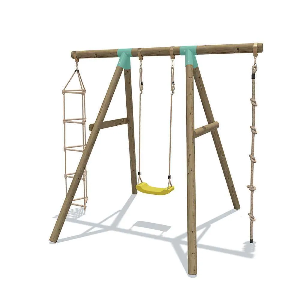 Go Wild 3 in 1 Wooden Swing Set