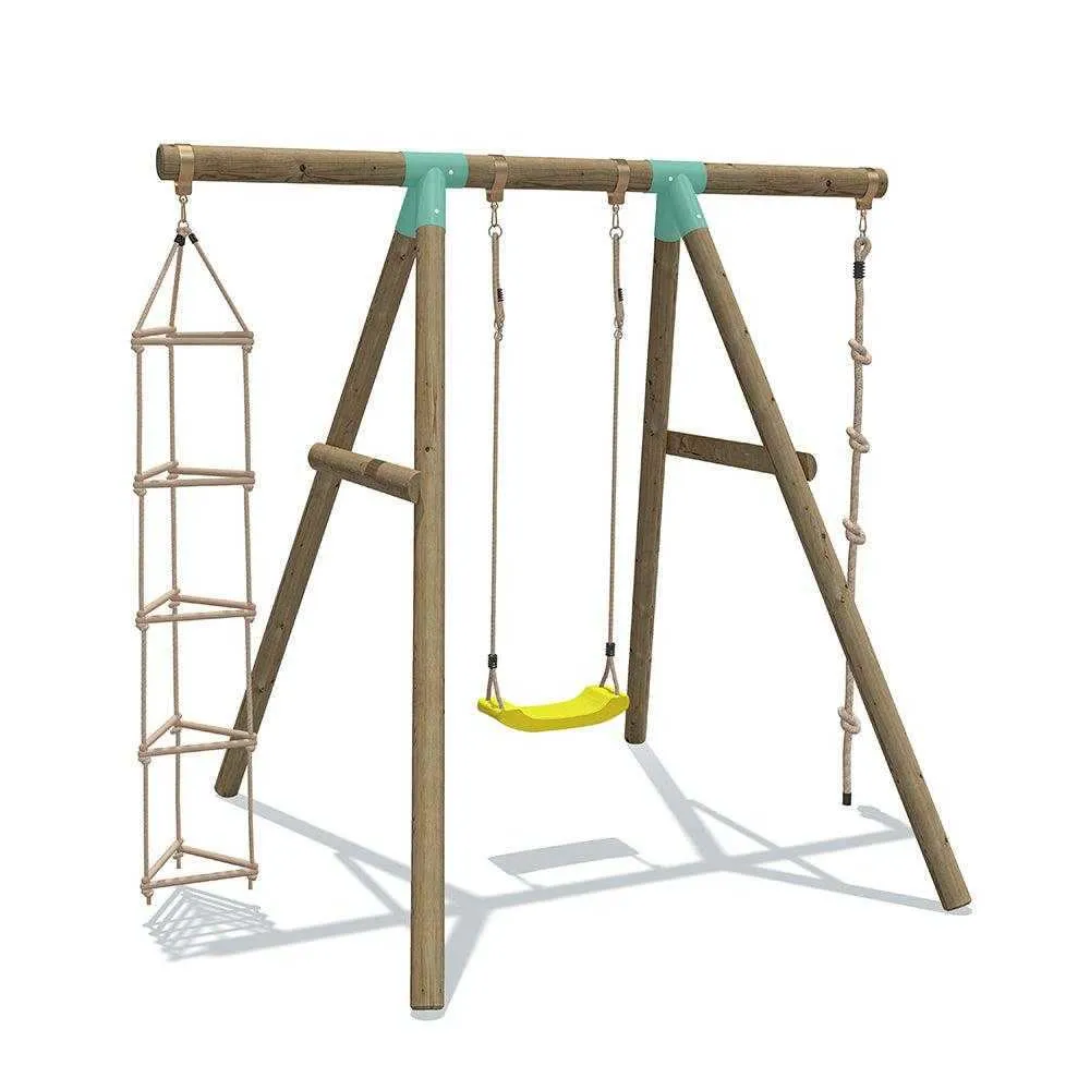Go Wild 3 in 1 Wooden Swing Set