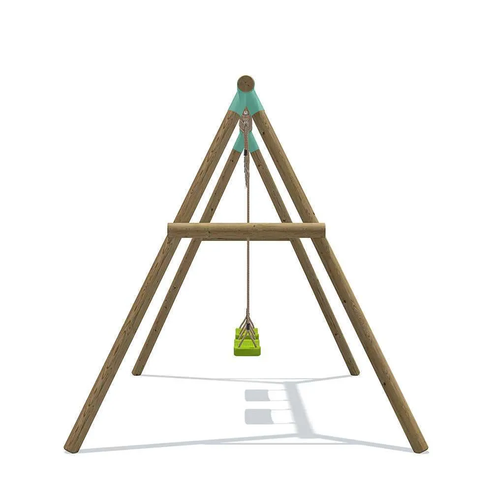 Go Wild Double Seat Wooden Swing Set