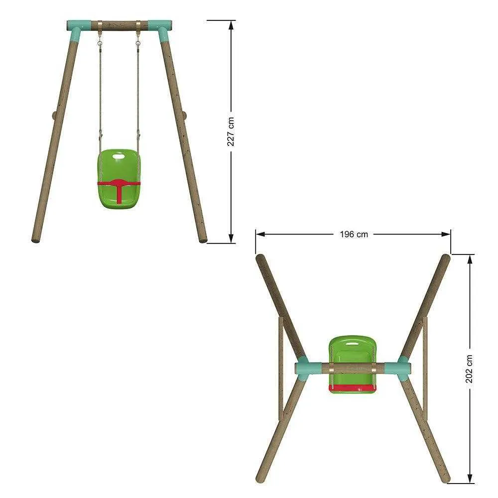 Go Wild Grow With Me 2 in 1 Wooden Swing Set