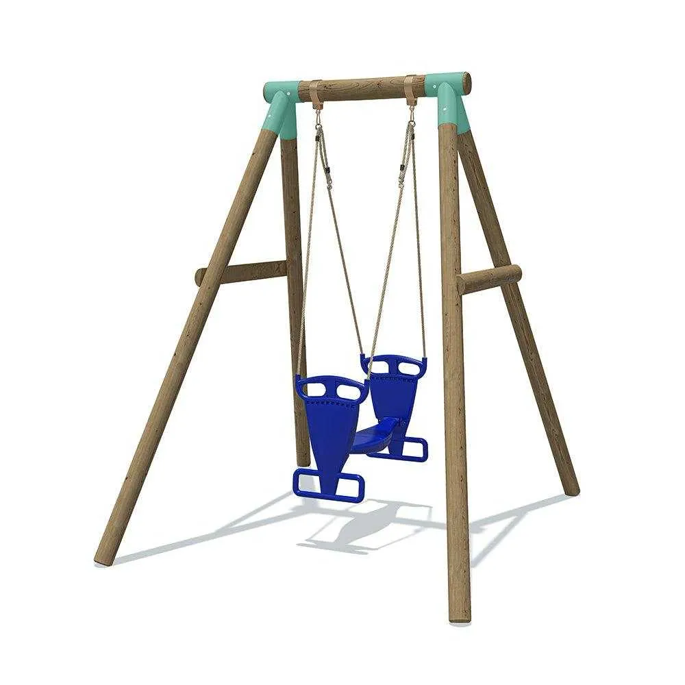 Go Wild Kids Wooden Glider Swing Set