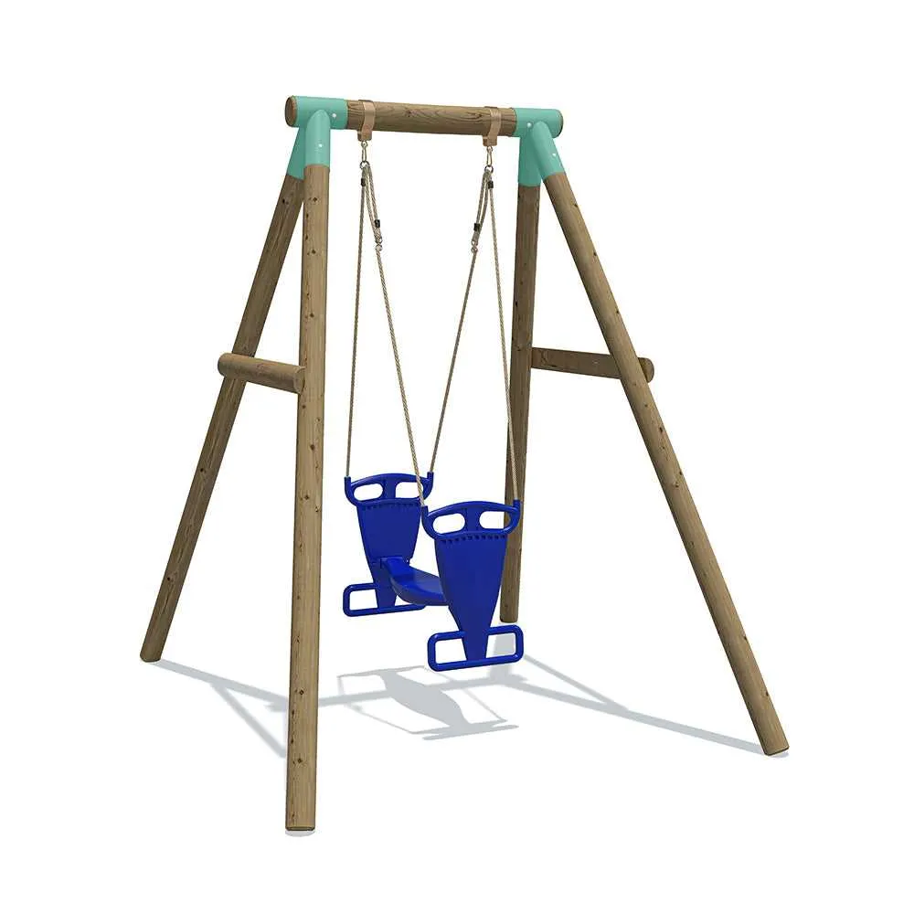 Go Wild Kids Wooden Glider Swing Set