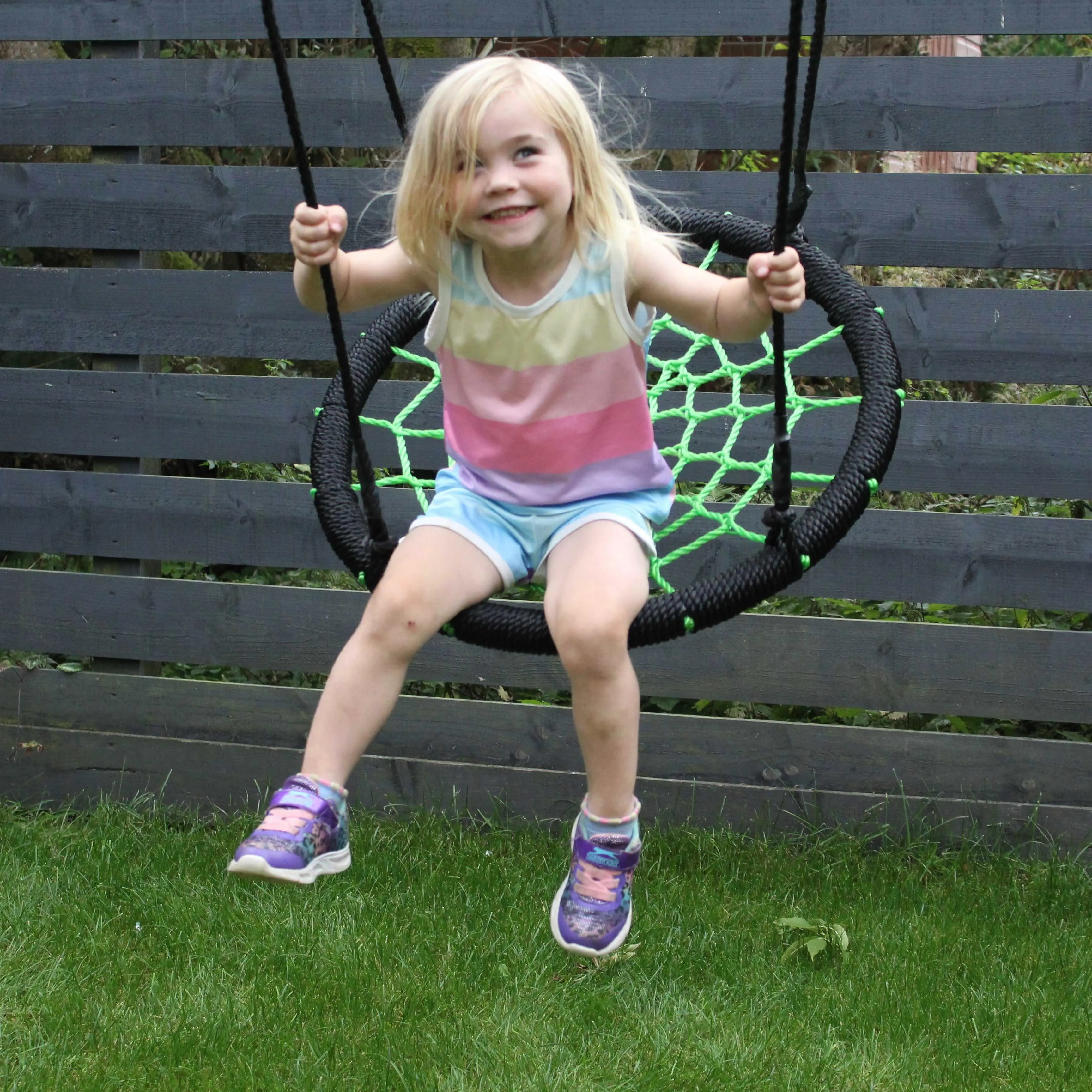 Go Wild Wooden Climber & 65cm Nest Swing Set