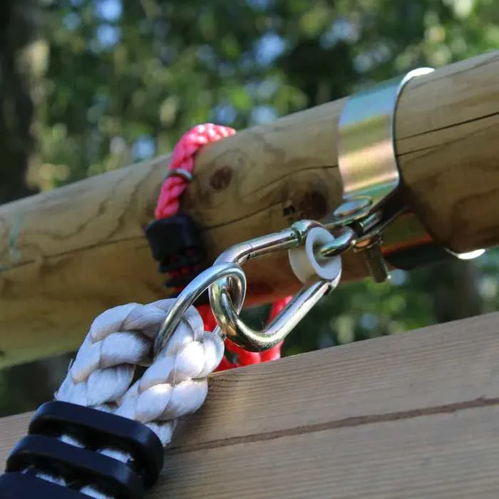 Go Wild Wooden Climber & Nest Swing Set