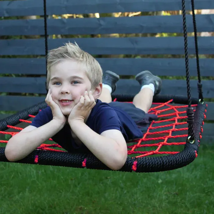 Go Wild Wooden Climber & Nest Swing Set