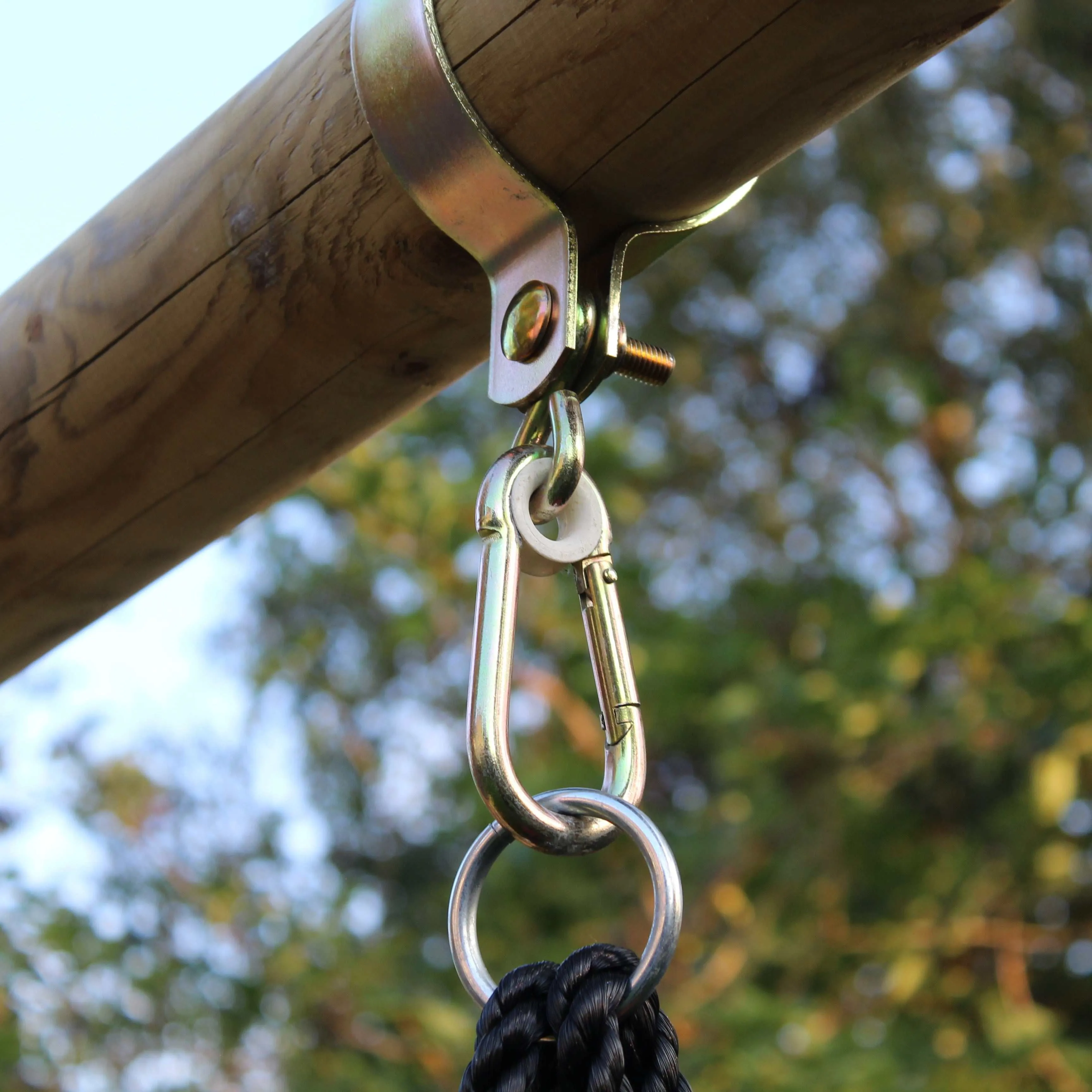 Go Wild Wooden Climber & Nest Swing Set
