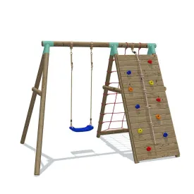 Go Wild Wooden Climber Swing Set
