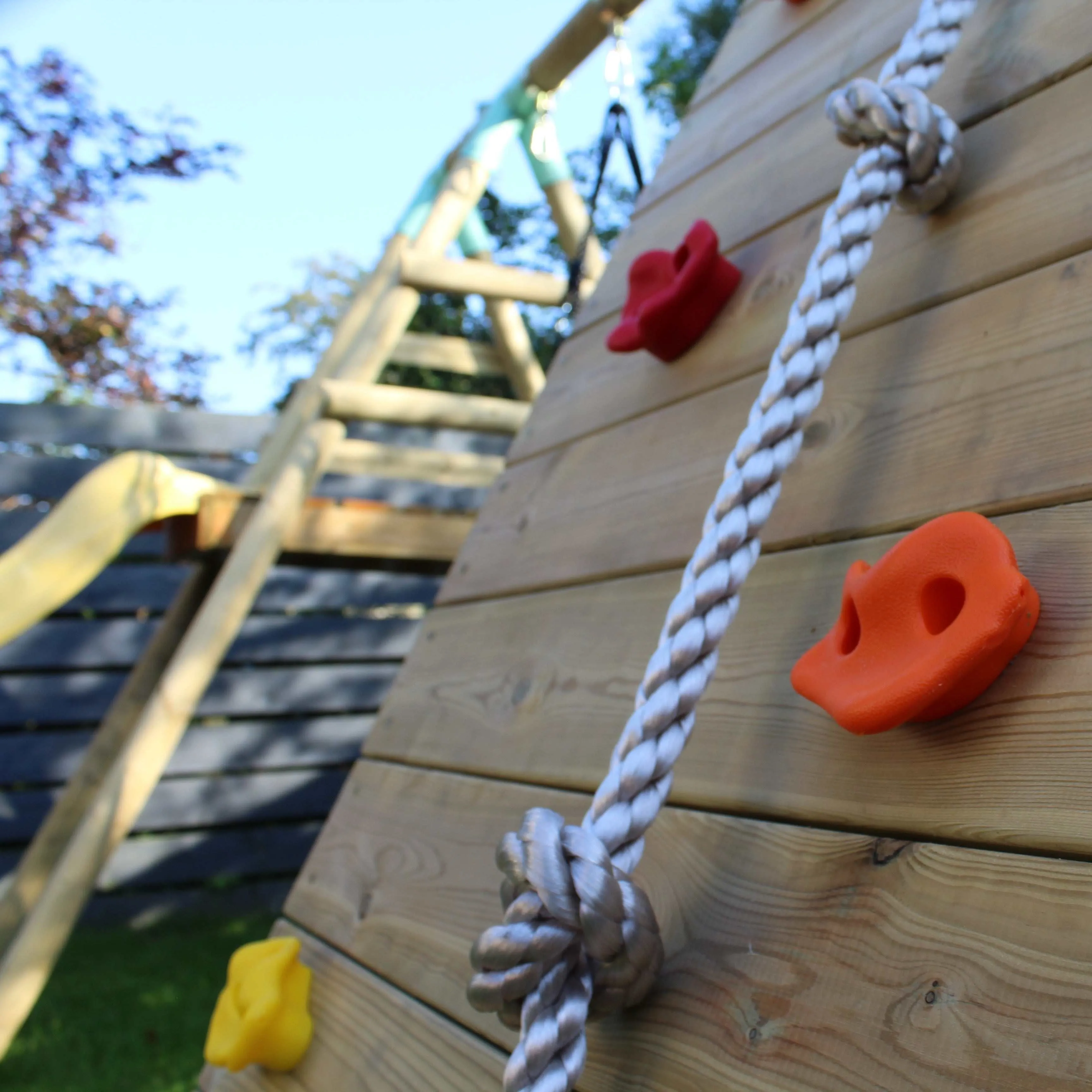 Go Wild Wooden Climber Swing Set