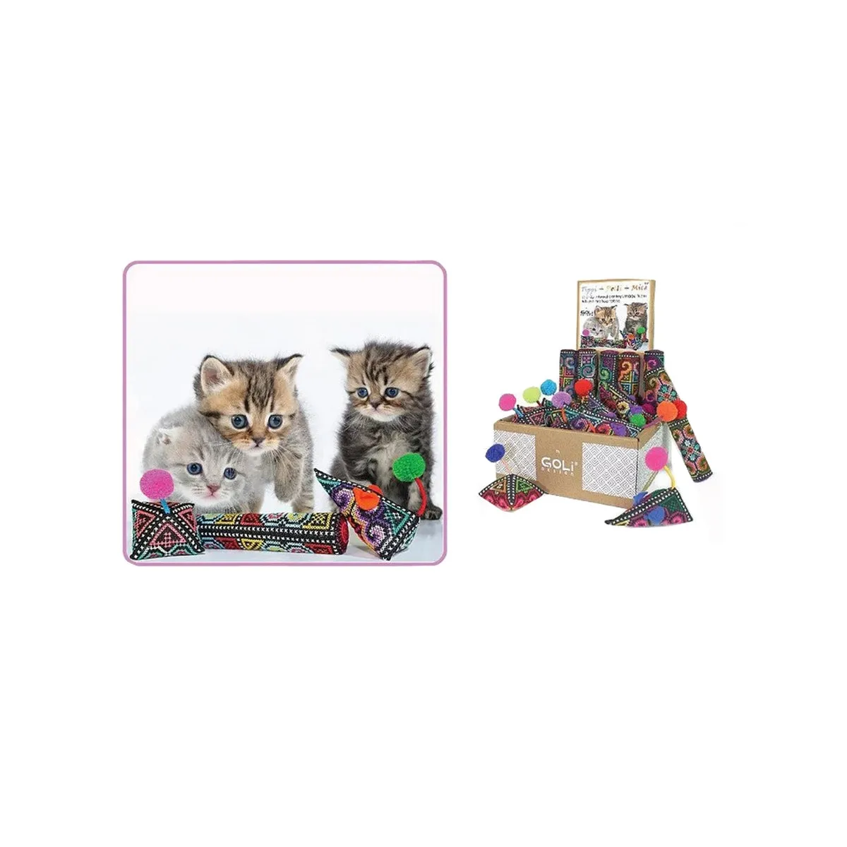Goli Design Catnip Tippi   Polli   Mice Cat Toys 2"