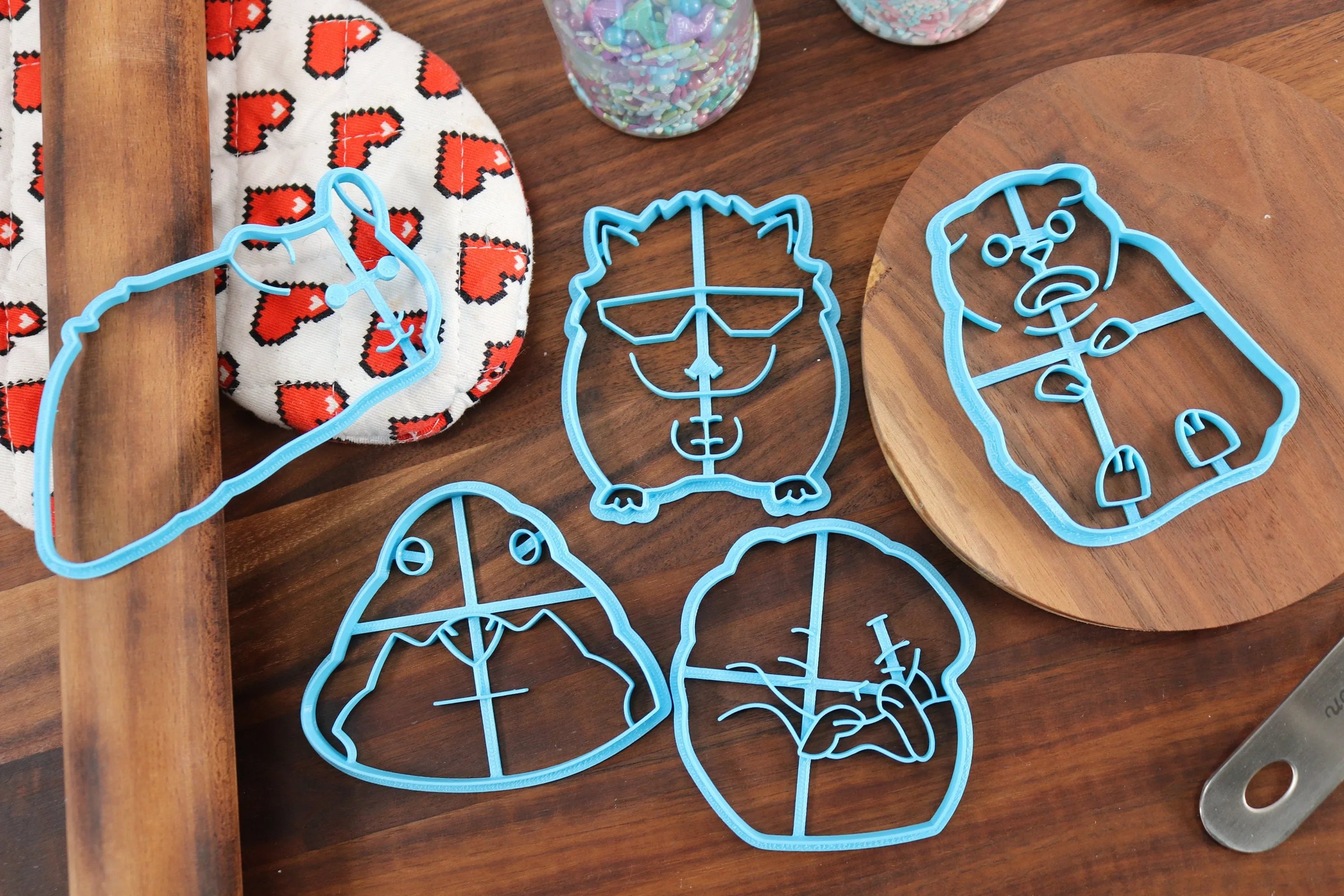Hamster Cookie Cutters - Hamster Outline, Sleeping Hamster, Hamster Face