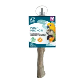 HARI Java Coffee Wood Perch for Small x Medium Parrots - 3 cm (1 in) diameter x 24 cm (9.5 in) L