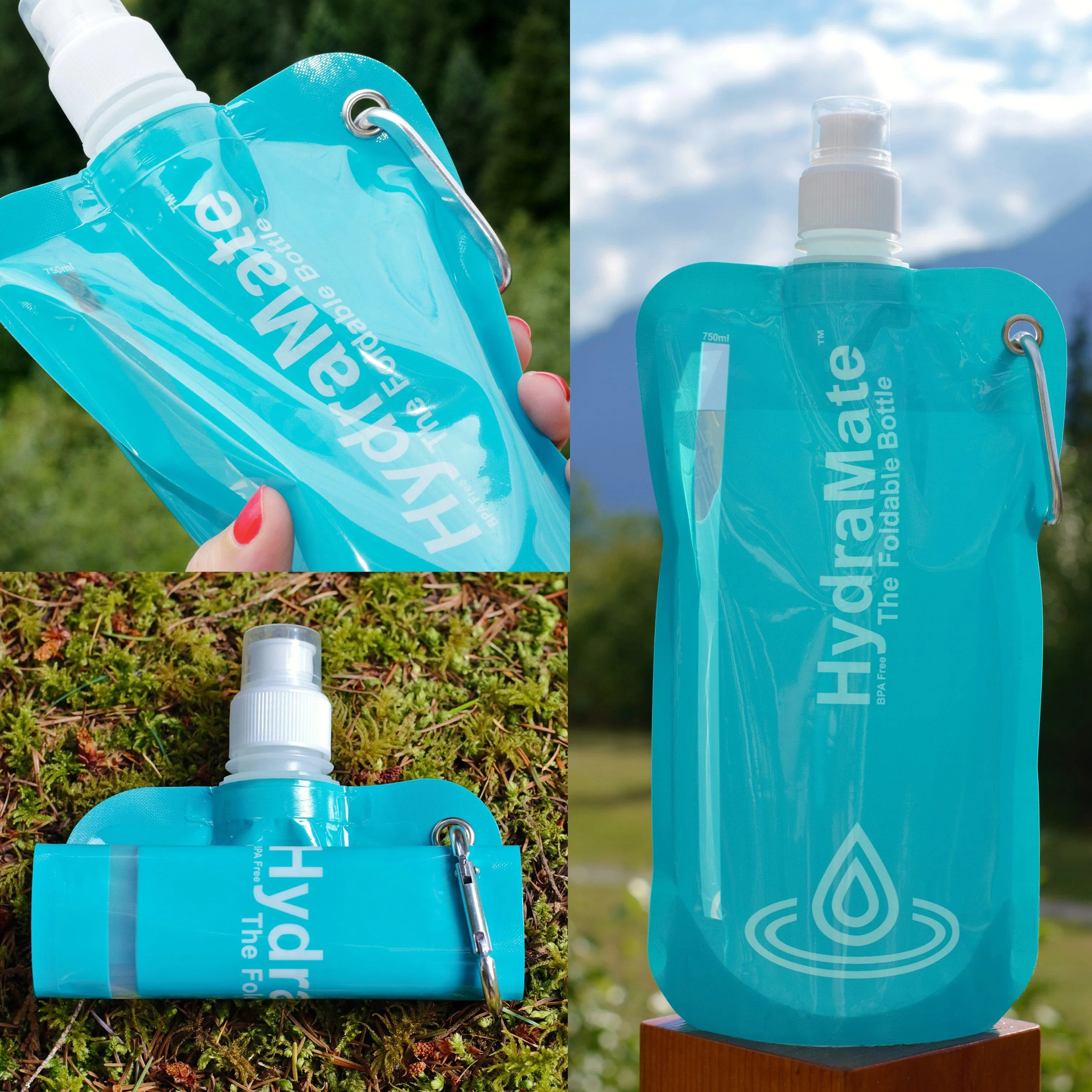 HydraMate Foldable Bottle - Collapsible 750ml