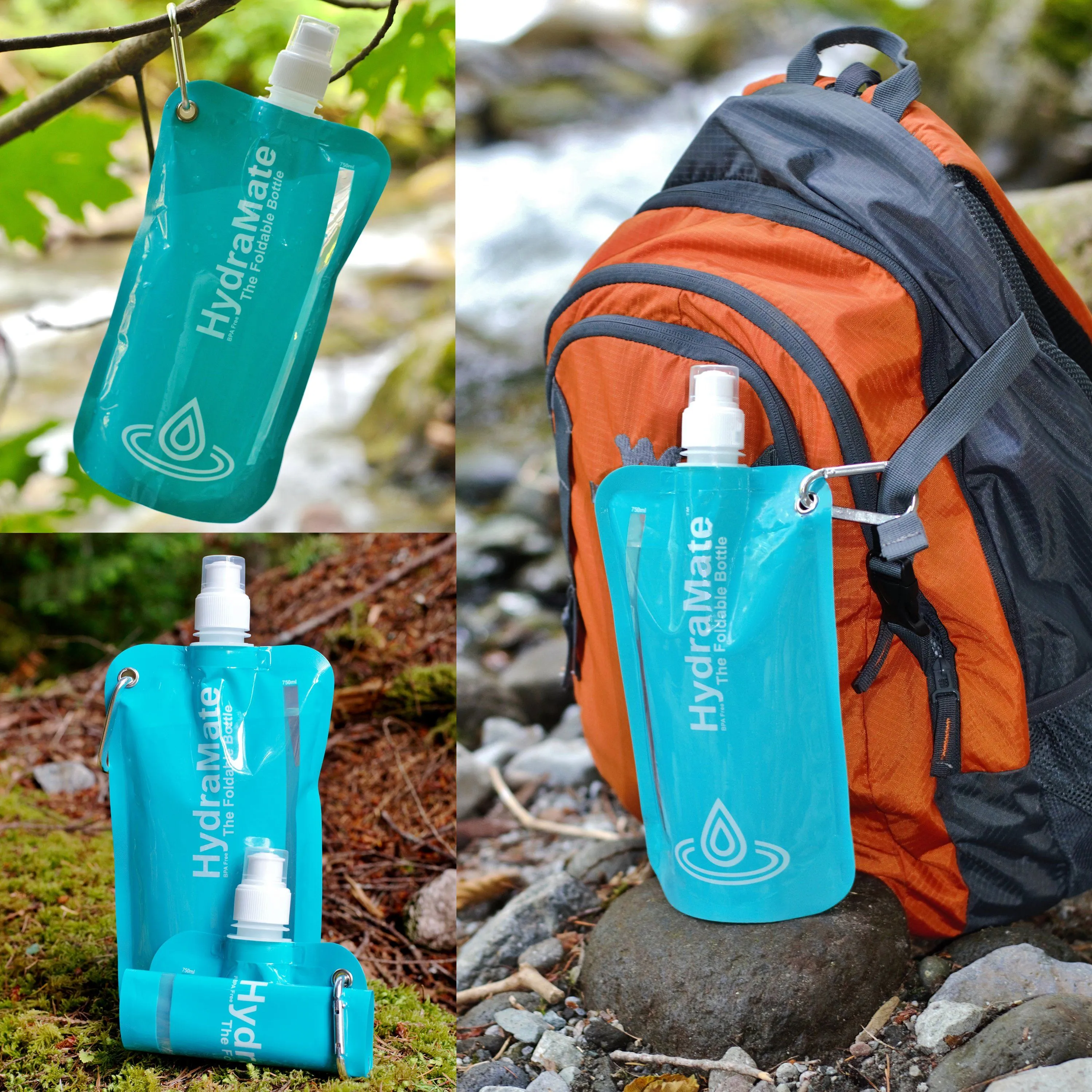 HydraMate Foldable Bottle - Collapsible 750ml