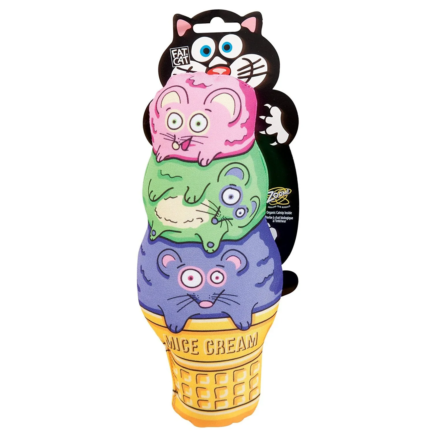 Kitty Kickz Mice Cream Cone Catnip Cat Toy