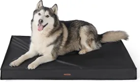 Lesure Outdoor Waterproof Dog Bed for Extra Large Dogs, Orthopedic Egg Crate Foam Pet Bed with Oxford Fabric Surface and Removable and Durable Cover, Machine Washable, 48''x30'', Black