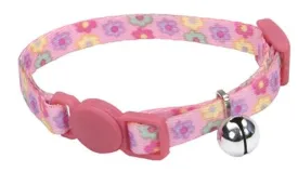 Li'l Pals Adjustable Breakaway Kitten Collar Daisy Multicolour Cat 1pc 5/16x6-8in