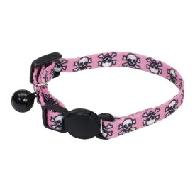 Li'l Pals® Adjustable Breakaway Kitten Collar, Pink Skulls