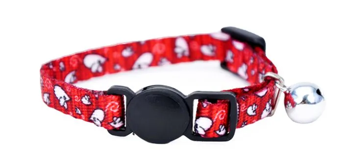 Li'l Pals Adjustable Breakaway Kitten Collar Red Mice Cat 1pc 5/16x6-8in