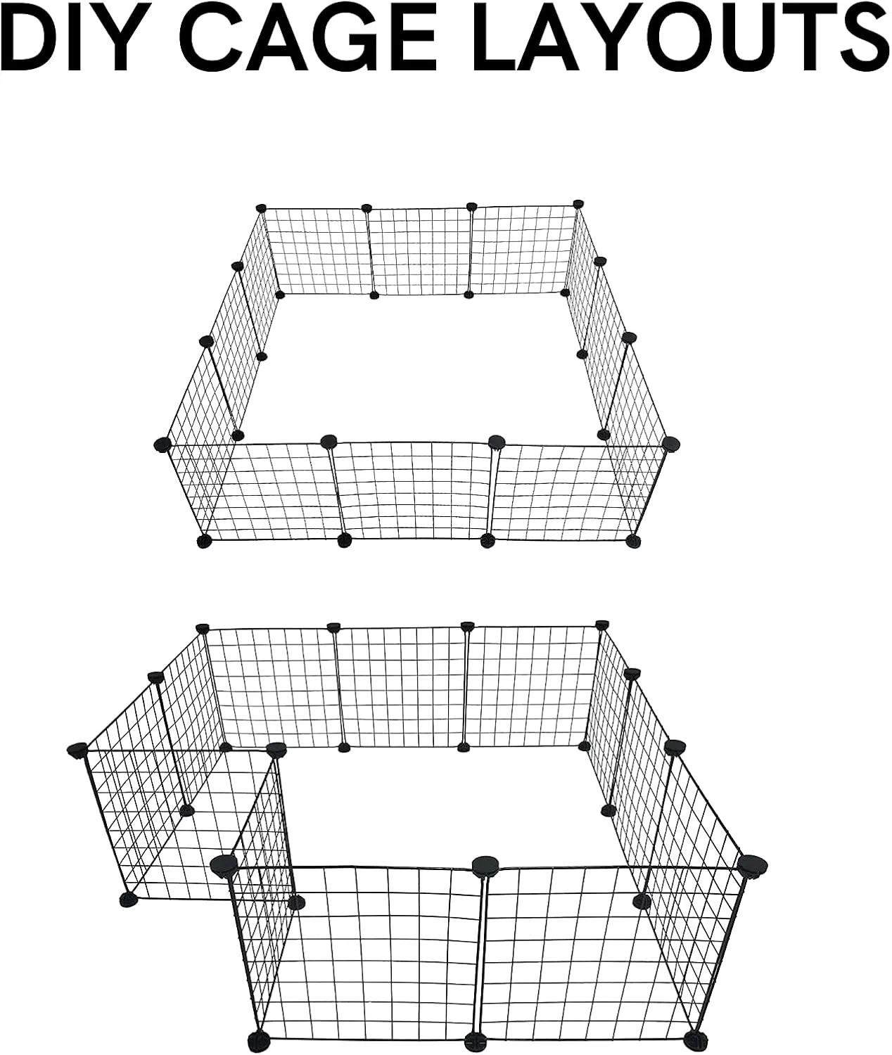 Midlee Guinea Pig Grid Cage Panels- Set of 12