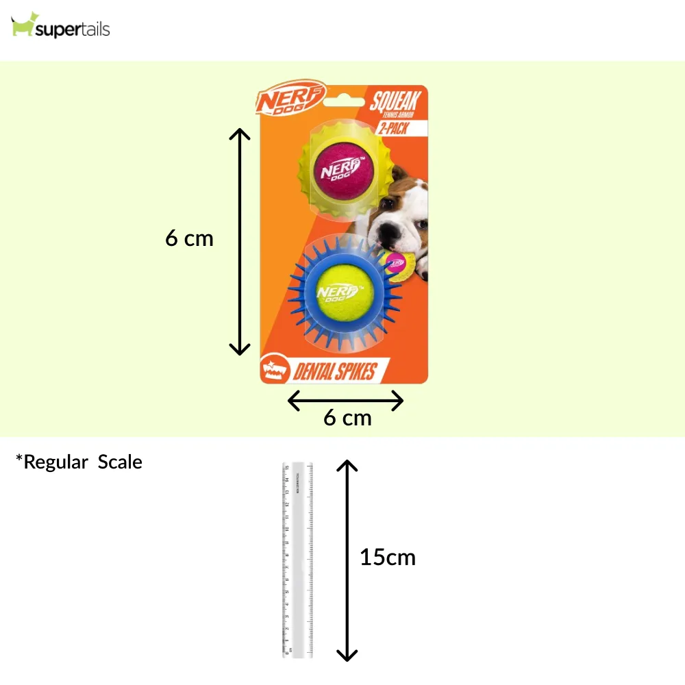 Nerf Dog Squeak Tennis Armor Toy for Dogs