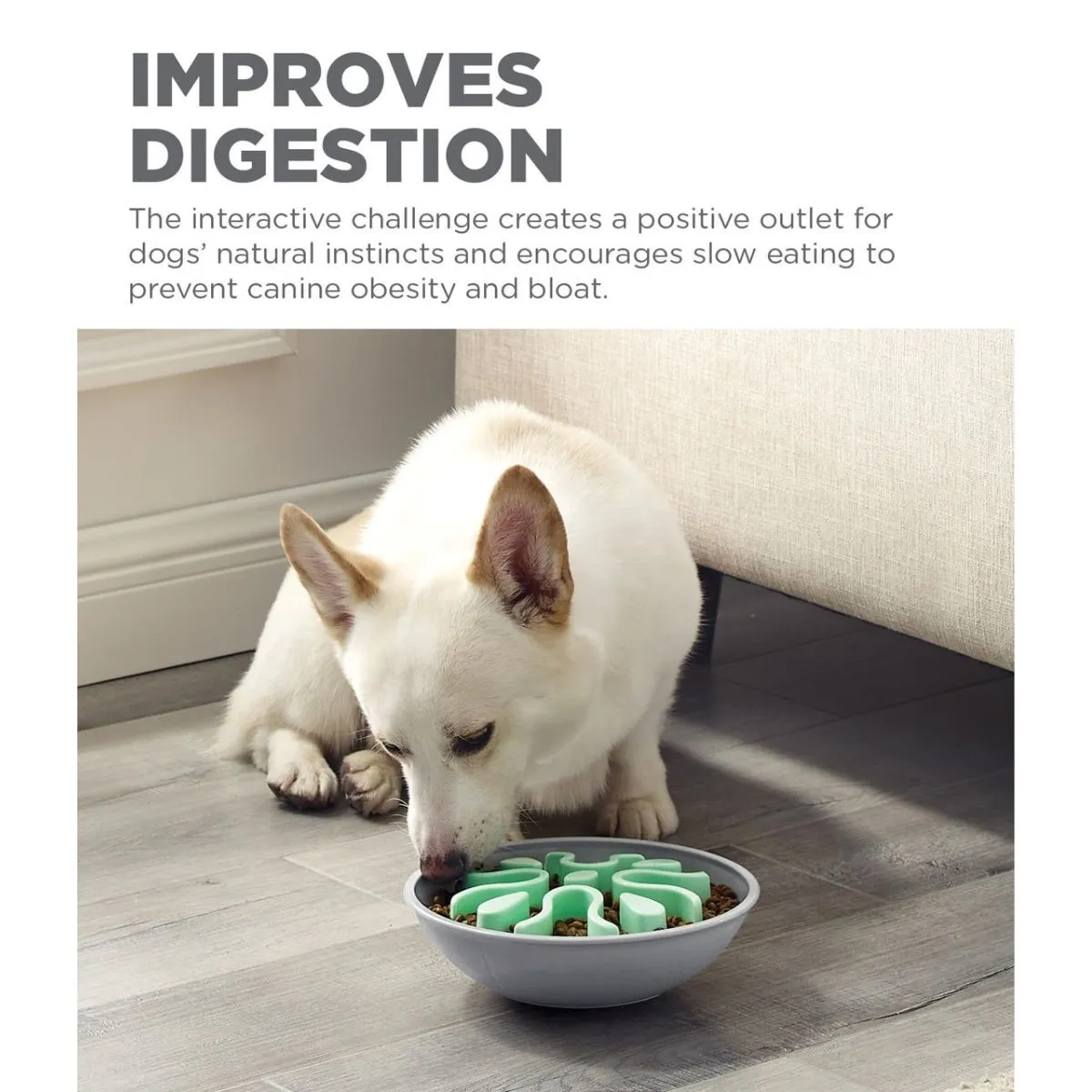 Outward Hound Fun Feeder Wobble Slo-Bowl Dog Bowl Mint